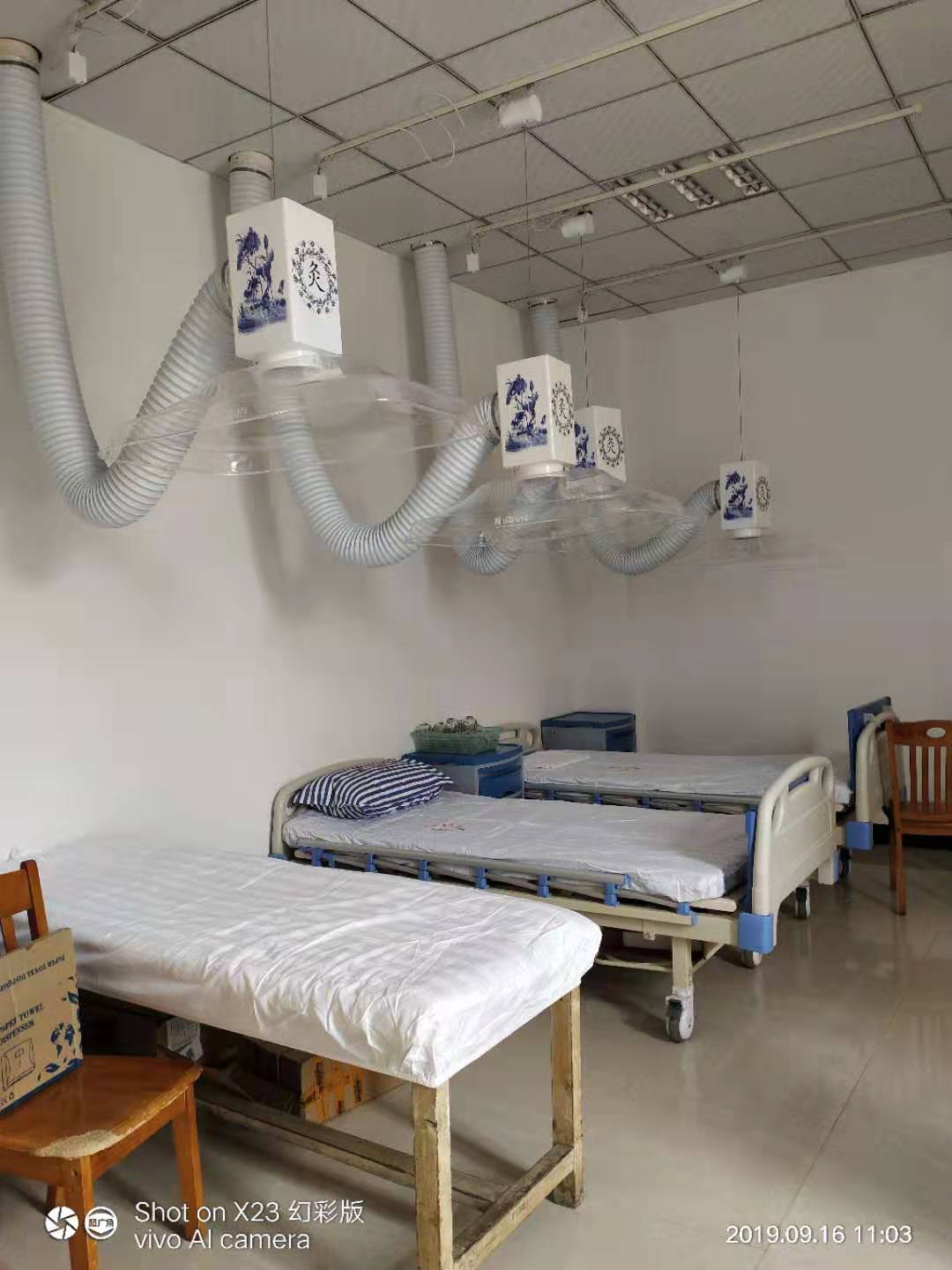 江西人民醫(yī)院(華仔)艾灸排煙系統(tǒng)安裝